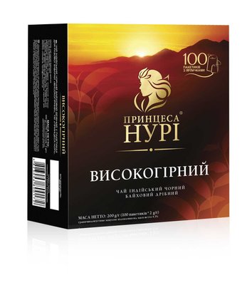 Чай Принцеса Нурі Чорний високогірний пакетований 100 шт (4823096800172) VZ000024342F фото