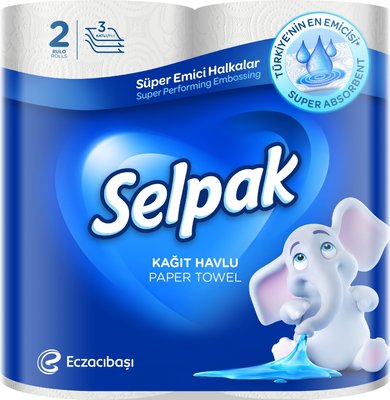 Бумажные полотенца Selpak 2 рулона (8690530015029) VZВ00193818NF фото