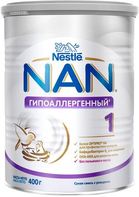 Суміш Nestle NAN Гіпоалергенний 1 з народження 400 г (7613031251728) VZ6876     NF фото