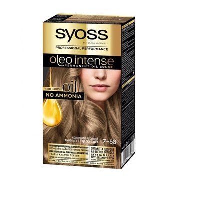 Фарба для волосся SYOSS Oleo Intense 7-58 Холодний русявий 115 мл (5201143731867) VZВ00025838NF фото