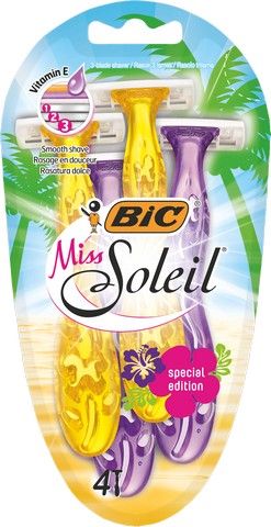 Набір бритв Bic Miss Soleil Tropical без змінних картриджів Bic Miss Soleil Tropical 4 шт (3086123493049) VZВ00295030NF фото