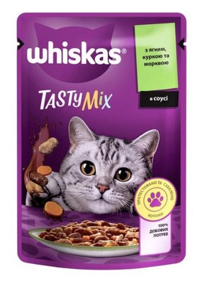 Влажный корм Whiskas TastyMix для кошек с ягненком, курицей и морковью 85 гр (4770608262433) VZ000076242F фото