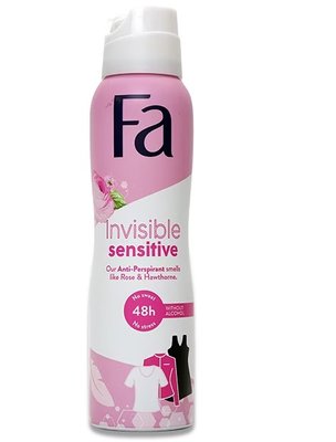 Антиперспирант женский Fa Invisible Sensitive с ароматом розы и боярышника 150 мл (9000101045765) VZВ00138395NF фото