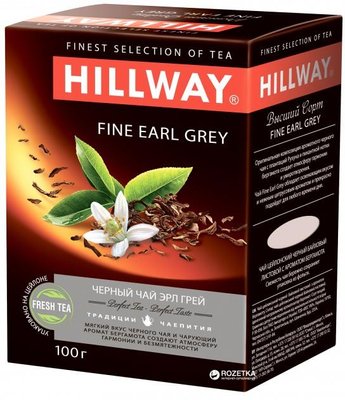 Чай Hillway Fine Earl Grey Чорний листовий 100 г (8886300990065) VZ000020108F фото