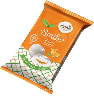 Зефір Жако Smile з апельсиновою начинкою 300 г (4820177030688) VZ000005380F фото