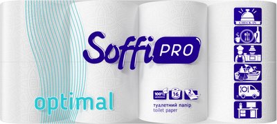 Туалетний папір Soffipro Optimal 16 рулонів (4820003833582) VZВ00292902NF фото