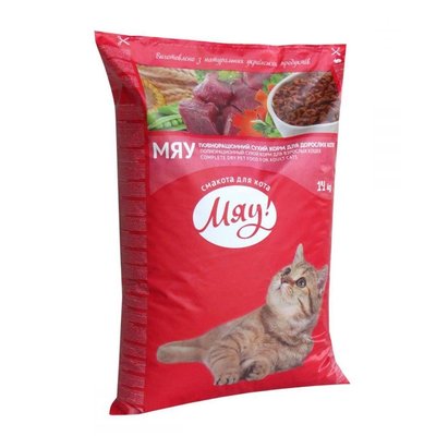 Сухий корм для котів Мяу з телятиною 14 кг.(4820215362597) VZ000035205F фото