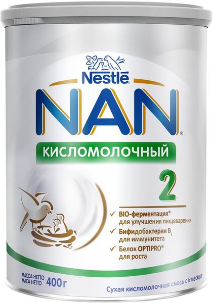 Смесь Nestle NAN Кисломолочный 2 из 6 месяцев 400 г (7613031583348) VZВ00028132NF фото