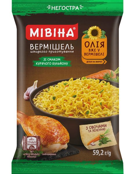 Вермишель со вкусом куриного бульона Негстрая МИВИНА 59,2 Г(7613039935804) VZ000069671F фото