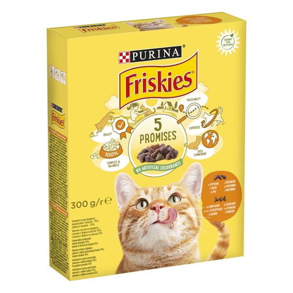 Сухой корм Purina Friskies для кошек с курицей и овощами 300 г.(7613031868247) VZ000071548F фото