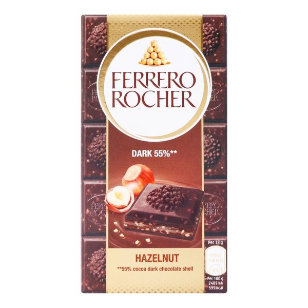 Черный шоколад Ferrero Rocher с лесными орехами 90 г (8000500359815) VZ000073042F фото