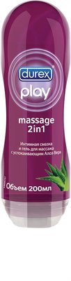 Інтимний гель-змазка Durex Play Massage 2 in 1 200 мл. (5038483962657) VZВ00143242NF фото