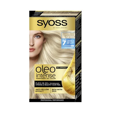 Краска для волос SYOSS Oleo Intense 12-00 Платиновый блонд экстра 115 мл (4015100188578) VZВ00045984NF фото