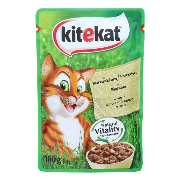 Влажный корм Kitekat для кошек, с курицей в соусе, 100 г(5900951256684) VZ000030196F фото