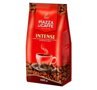 Кава Piazza del Caffe Intense в зернах 1000г (4823096807249) VZ000063898F фото