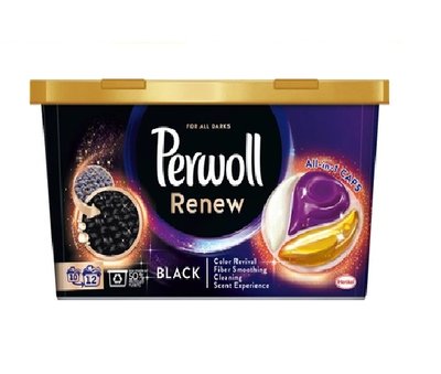 Капсули для прання Perwoll Renew Black для темних та чорних речей 12 шт (9000101572155) VZВ00300331NF фото