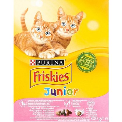 Сухий корм Purina Friskies Junior для кошенят, з куркою, молоком і овочами, 300 г. (7613031868360) VZ000071569F фото
