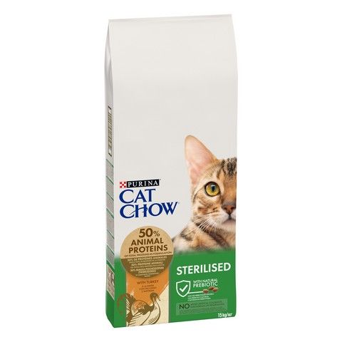 Сухой корм Cat Chow Sterilized для стерилизованных кошек с индейкой 1.5 кг ( 7613287329592) VZ000073426F фото