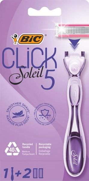 Станок для гоління жіночий BIC Miss Soleil Click 5 з 2 змінними картриджами (3086123680227) VZВ00295032NF фото