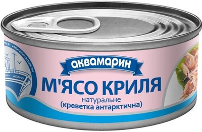 Консерва рибна Аквамарин Мясо Криля Натуральне 100 г (4820183772664) VZ000009475F фото