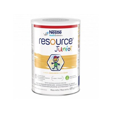 Энтеральное питание Nestle Resource Junior Ресурс Юниор со вкусом ванили для детей от 1 года 400 г (7613033864919) VZВ00028200NF фото