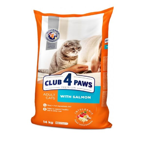 Сухой корм Club 4 Paws Premium для кошек с Лососем 14 кг. (4820083909238) VZ000027394F фото