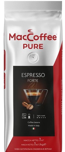 Кофе натуральный жареный в зернах MacCoffee Pure Espresso Forte 1 кг (8887290146180) VZ000074627F фото