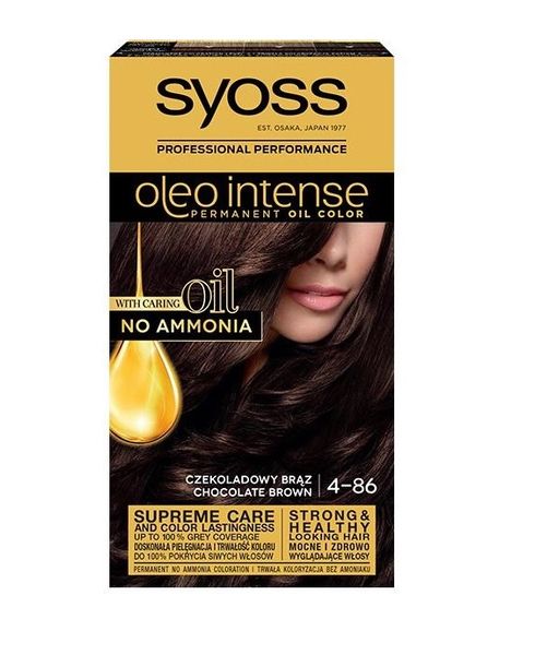 Краска для волос Syoss Oleo Intense стойка с маслами 4-86 Шоколадный 115 мл (9000100927055) VZВ00038665NF фото