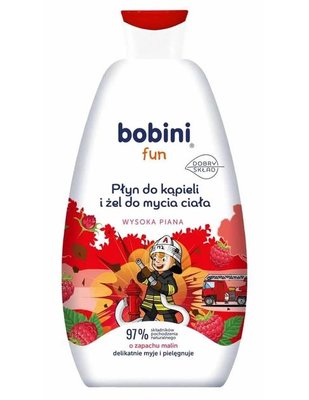 Лосьйон для ванни та гель для миття тіла Bobini Fun Милина 500 мл (5900931033380) VZ000077198F фото