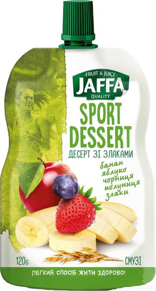 Смузи Jaffa Sport Dessert Банан-яблоко-черника-клубника-злаки 120 г (4820192260305) VZ000026189F фото