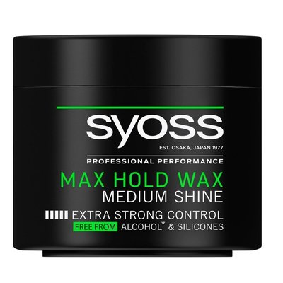 Віск для укладки волосся Syoss Max Hold для гладкого, блискучого волосся Фіксація 5 150 мл (9000101681543) VZВ00292124NF фото