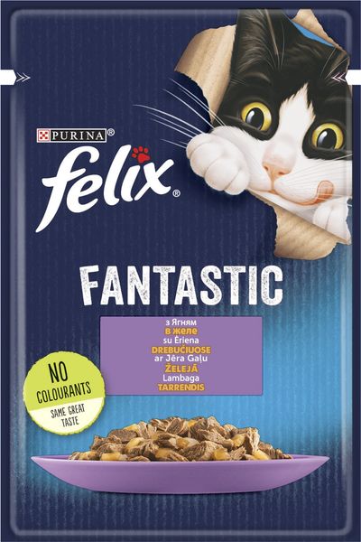 Влажный корм для кошек Purina Felix Fantastic с ягненком в желе 85 г (7613039838969) VZ000071577F фото