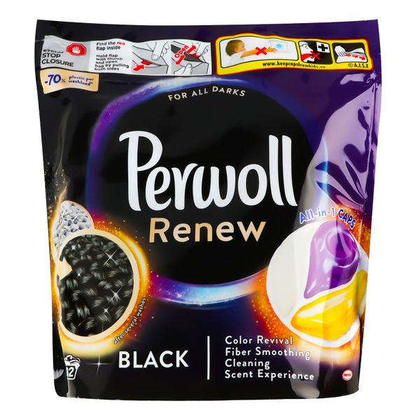 Капсулы для деликатной стирки Perwoll Renew капсулы для темных и черных вещей 32 шт (9000101575828) VZВ00302663NF фото