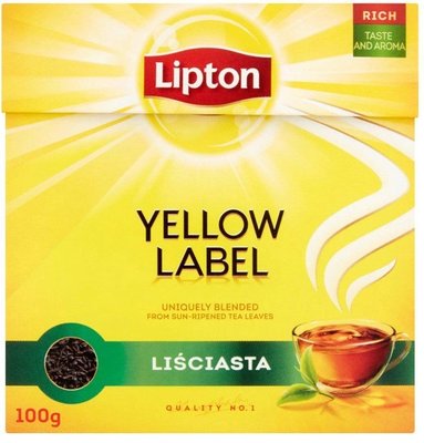 Чай Lipton Yellow Label Черный листовой 100 г (8718114822877) VZ000074454F фото