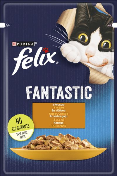 Влажный корм Purina Felix Fantastic для кошек с курицей в желе 85 г (7613039788097) VZ000071584F фото