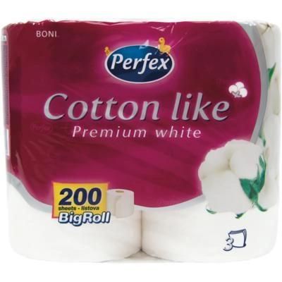 Туалетная бумага Perfex Cotton Like Premium White 3 слоя 4 рулона (8606102287329) VZВ00141796NF фото