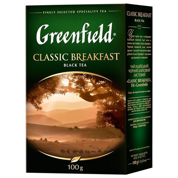 Чай Greenfield Classic Breakfast Черный листовой 100 г (4823096801308) VZ000028618F фото