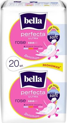 Гигиенические прокладки Bella Perfecta Ultra Rose Deo Fresh 10+10 шт (5900516305925) VZВ00189476NF фото