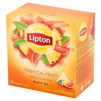 Чай Lipton Tropical Fruit Чорний пакетований 20 шт (8722700140535) VZ000074345F фото