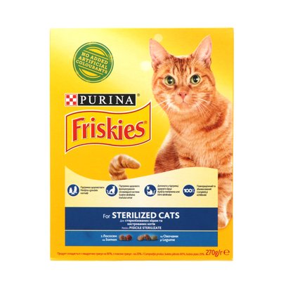 Сухий корм Friskies Sterilized Cats для стерилізованих котів з лососем і овочами 270 г. (7613035352346) VZ000071123F фото