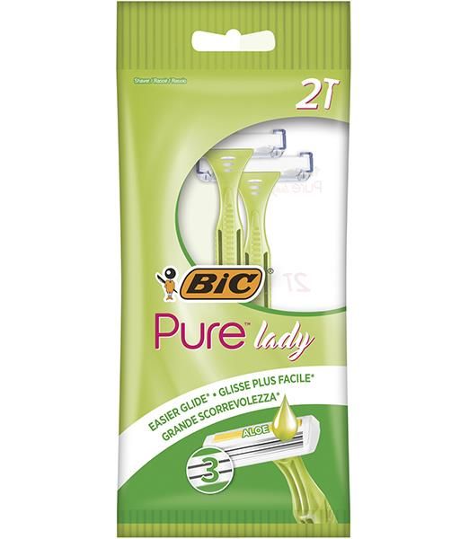 Набір бритв Bic Pure 3 Lady без змінних катриджів 2 шт (3086123221642) VZВ00152105NF фото