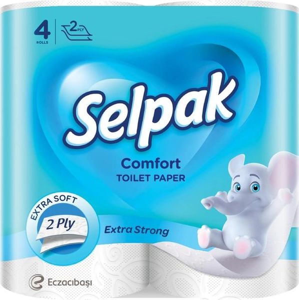 Упаковка туалетной бумаги Selpak Comfort 4 рулона (8690530802117) VZВ00145740NF фото