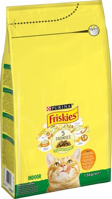 Сухий корм Purina Friskies Indoor для дорослих котів, які знаходяться в приміщенні з куркою та індичкою, з овочами 1.5 кг. (7613031341887) VZ000071138F фото