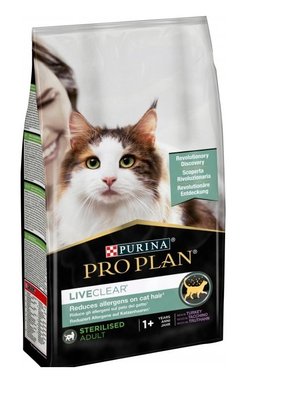 Сухой корм PRO PLAN LiveClear Sterilised Adult для см. аллерг, для стерил. котов, индейка 1,4 кг (7613287232564) VZ000070430F фото