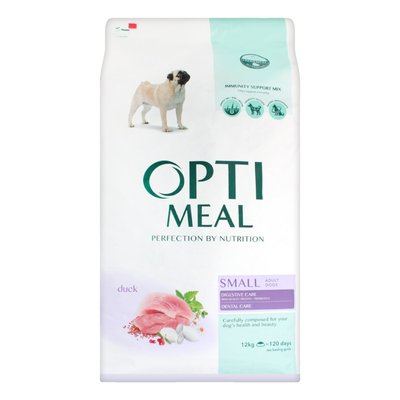 Сухий корм Optimeal для собак малих порід Optimeal зі смаком качки 12 кг (4820083905520) VZ000024654F фото