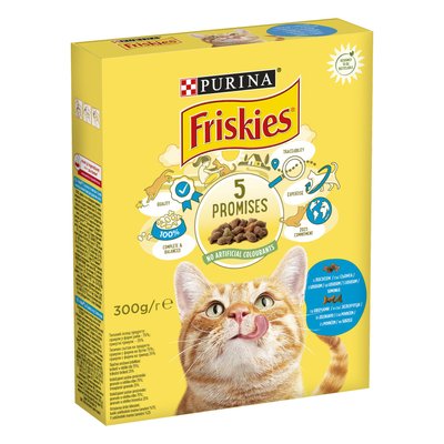 Сухой корм для кошек Purina Friskies с лососем и овощами 300 г (7613031868063) VZ000078071F фото