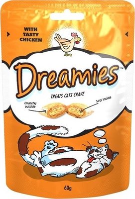 Лакомство Dreamies с курицей для взрослых кошек и котят старше 8 недель 60г. (4008429037894) VZ000030423F фото