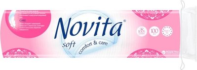 Ватні диски Novita Soft 100 шт. (4823071615807) VZВ00148721NF фото