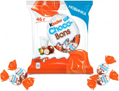 Конфеты Kinder Schoko-Bons из молочного шоколада с молочно-ореховой начинкой 46 г. (4008400284620) VZ000028346F фото