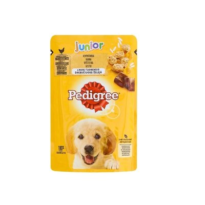 Вологий корм Pedigree для цуценят курка в желе 100г (5900951017247) VZ000076034F фото